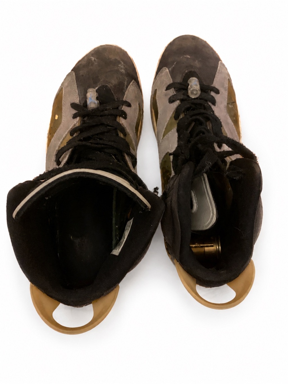 Air Jordan 6 Women’s Sneakers Black/Gray Suede
